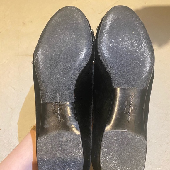 Salvatore Ferragamo flats velvet，size 6.5 - Picture 3 of 6